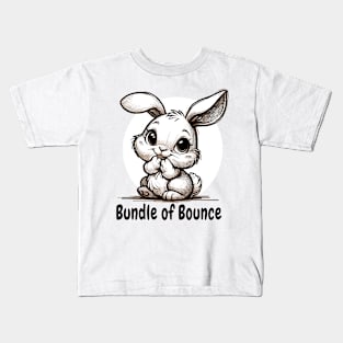 Cuddly Sketch Bunny Kids T-Shirt